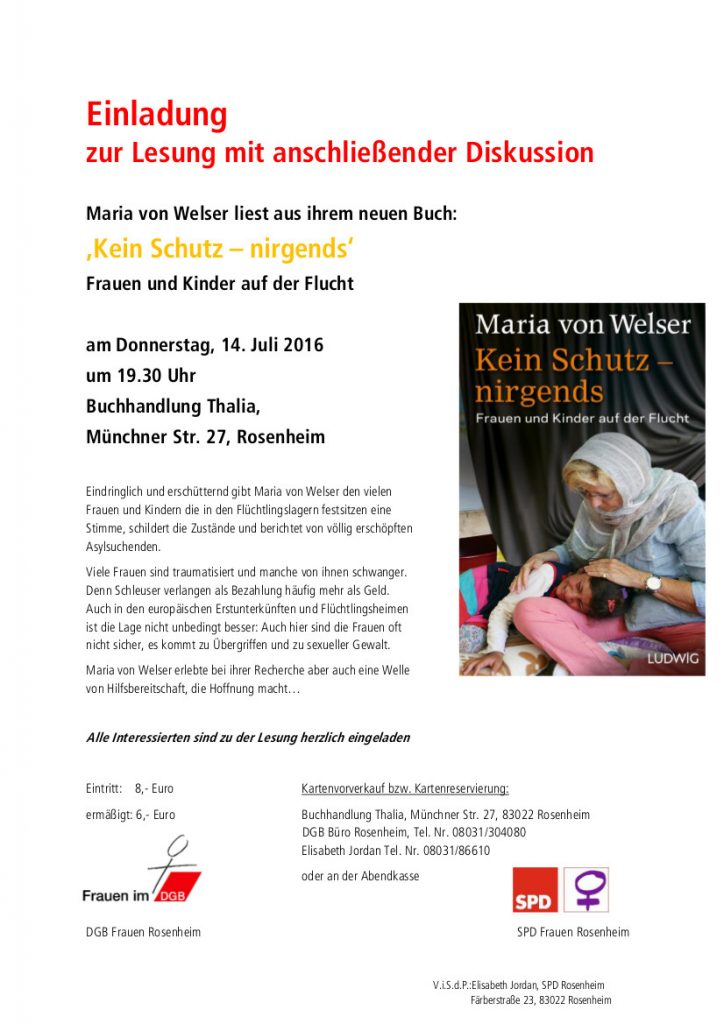 SPD Maria von Welser liest aus ihrem neuen Buch